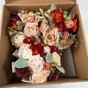 Ling’s Moment Bridesmaid Bouquets Set of 3 Sunset Terracotta Wedding Flowers
